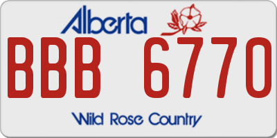 AB license plate BBB6770