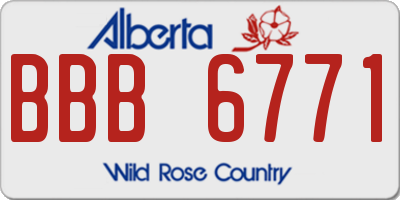 AB license plate BBB6771