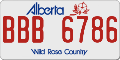 AB license plate BBB6786