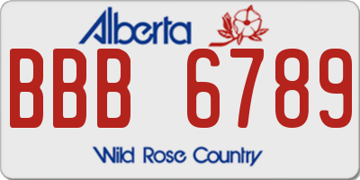 AB license plate BBB6789