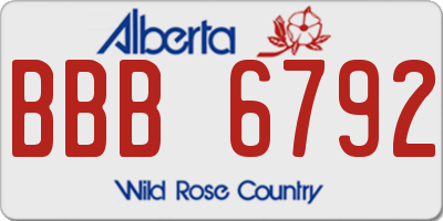 AB license plate BBB6792