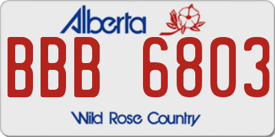AB license plate BBB6803