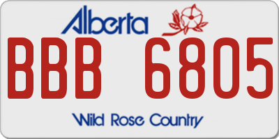 AB license plate BBB6805