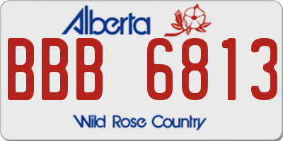 AB license plate BBB6813