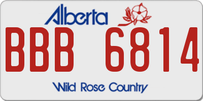 AB license plate BBB6814