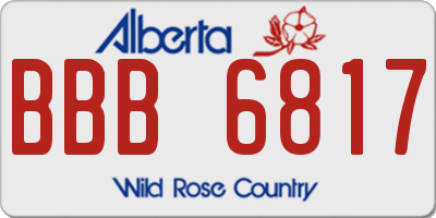AB license plate BBB6817