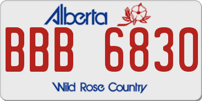 AB license plate BBB6830