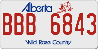 AB license plate BBB6843