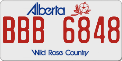 AB license plate BBB6848
