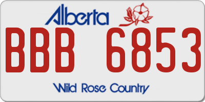 AB license plate BBB6853