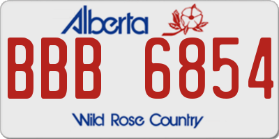 AB license plate BBB6854