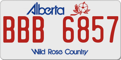 AB license plate BBB6857