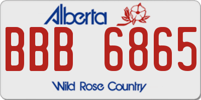 AB license plate BBB6865