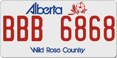 AB license plate BBB6868
