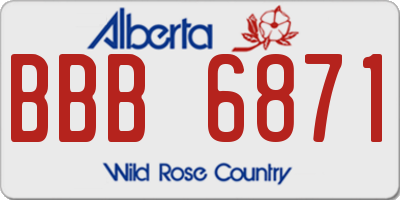 AB license plate BBB6871