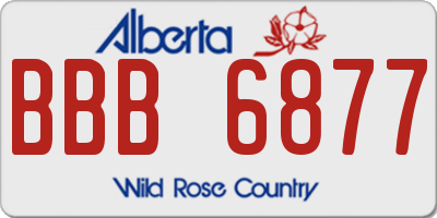 AB license plate BBB6877
