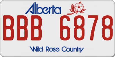 AB license plate BBB6878