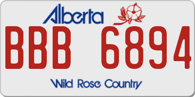 AB license plate BBB6894