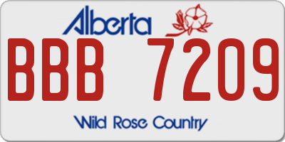 AB license plate BBB7209