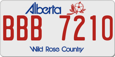 AB license plate BBB7210