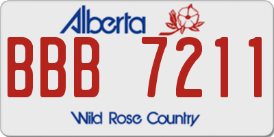 AB license plate BBB7211