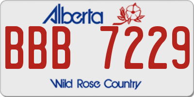 AB license plate BBB7229