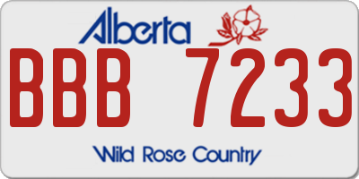 AB license plate BBB7233