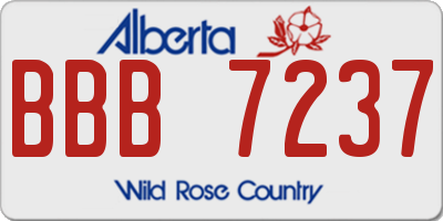 AB license plate BBB7237
