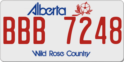 AB license plate BBB7248