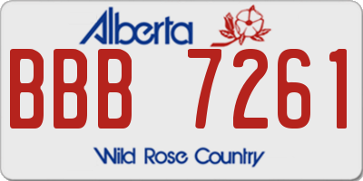 AB license plate BBB7261