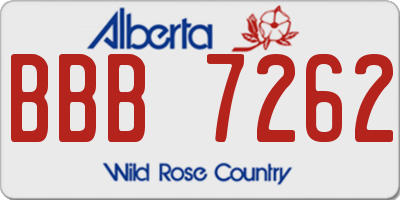 AB license plate BBB7262