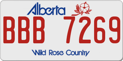 AB license plate BBB7269