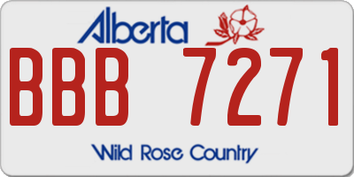 AB license plate BBB7271