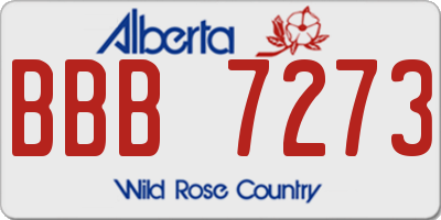AB license plate BBB7273