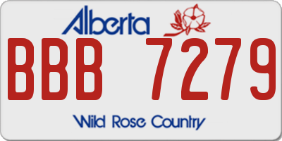 AB license plate BBB7279