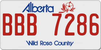 AB license plate BBB7286