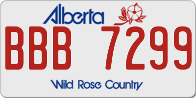 AB license plate BBB7299