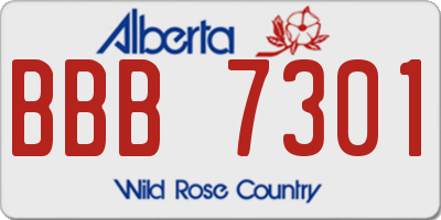 AB license plate BBB7301