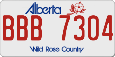 AB license plate BBB7304