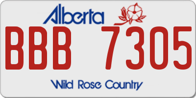 AB license plate BBB7305