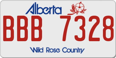 AB license plate BBB7328