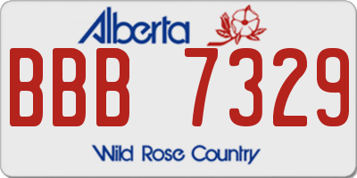 AB license plate BBB7329