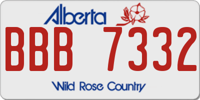 AB license plate BBB7332