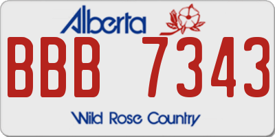 AB license plate BBB7343