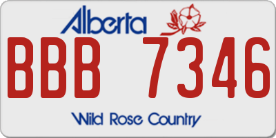AB license plate BBB7346