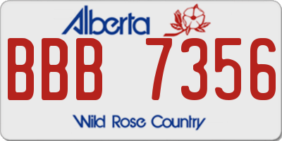 AB license plate BBB7356