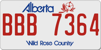 AB license plate BBB7364