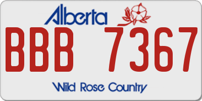 AB license plate BBB7367