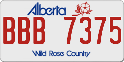 AB license plate BBB7375