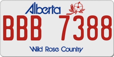 AB license plate BBB7388